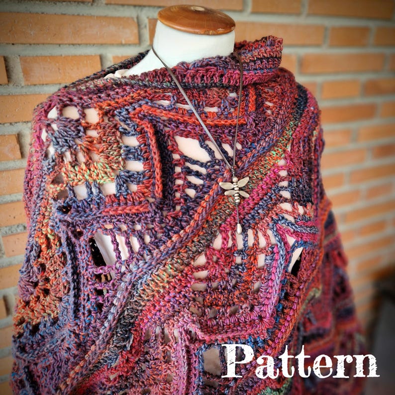 RooibosTea Poncho crochet pattern