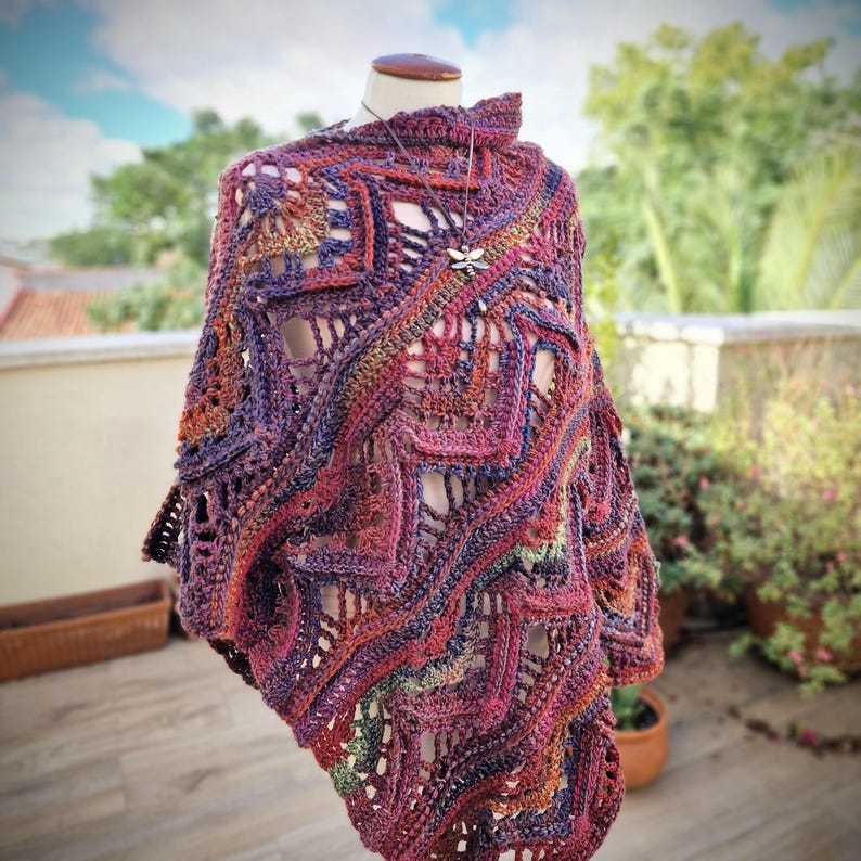 RooibosTea Poncho crochet pattern