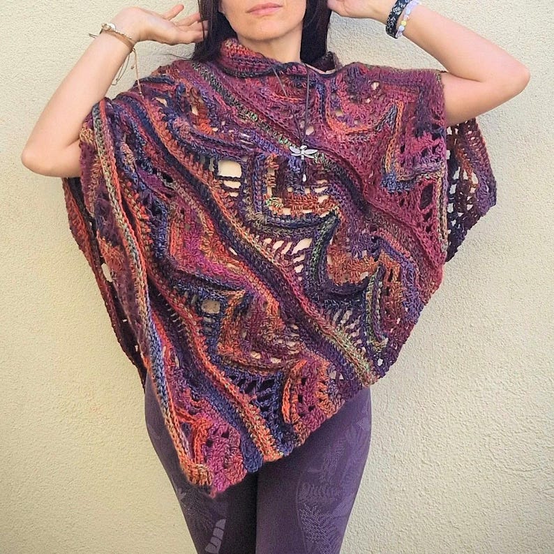 RooibosTea Poncho crochet pattern