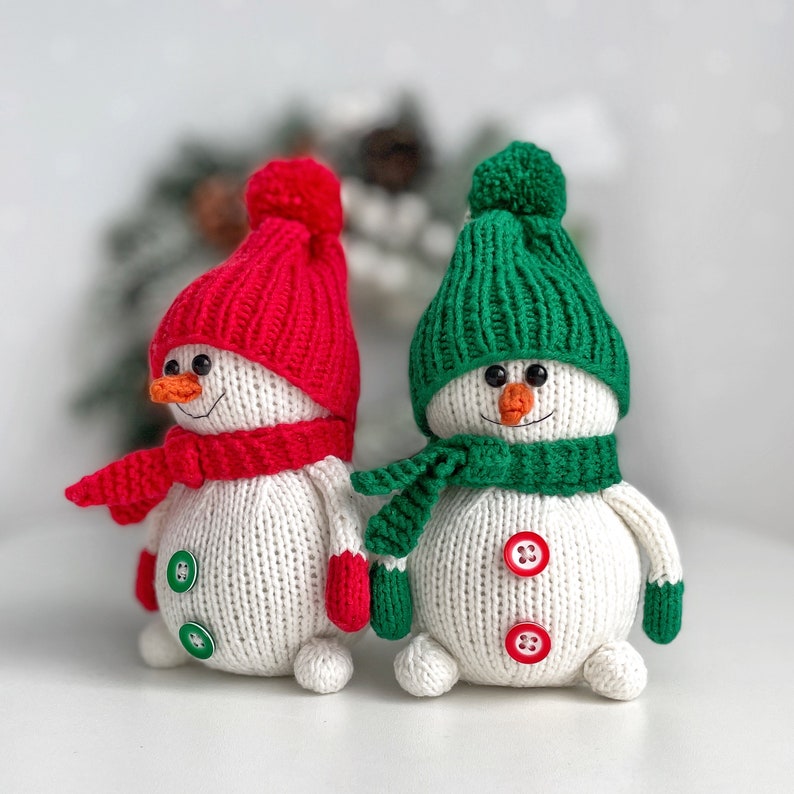 Snowman knitting pattern