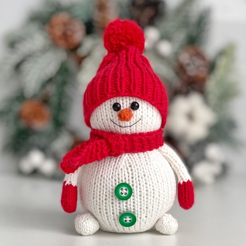 Snowman knitting pattern