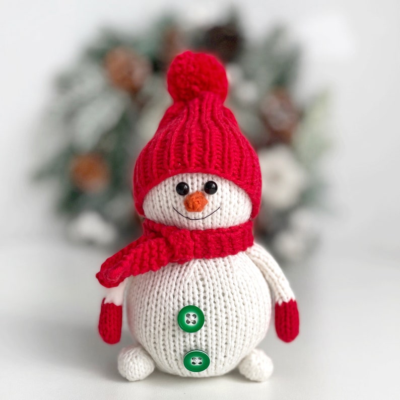 Snowman knitting pattern