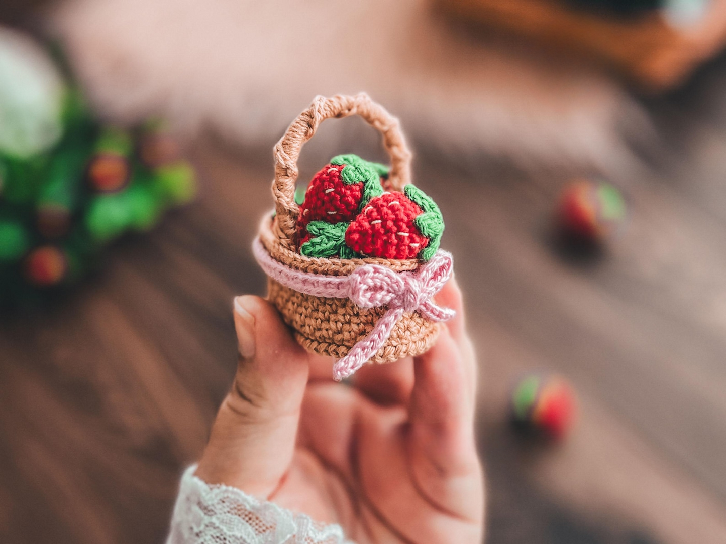 Doll Dressed In Strawberry Costume Crochet Pattern