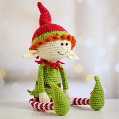 Christmas Elf with Long Legs Pattern Crochet