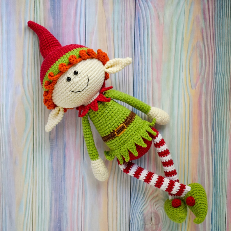 Christmas Elf with Long Legs Pattern Crochet