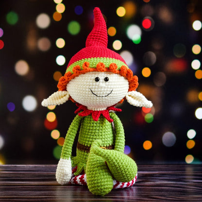 Christmas Elf with Long Legs Pattern Crochet