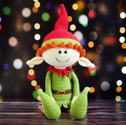 Christmas Elf with Long Legs Pattern Crochet