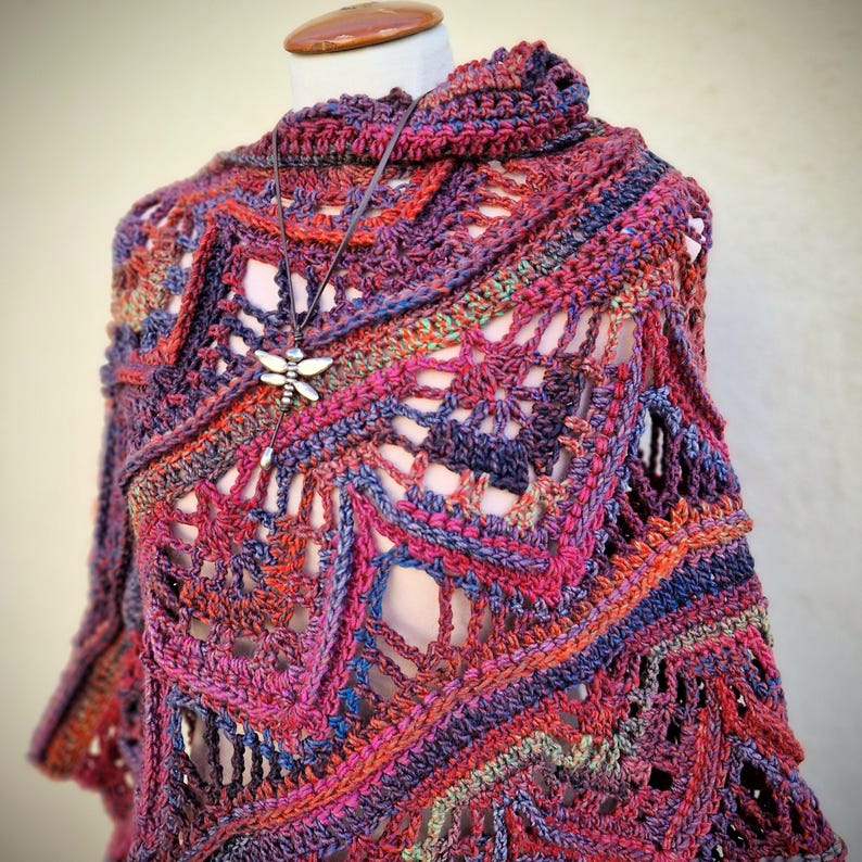 RooibosTea Poncho crochet pattern