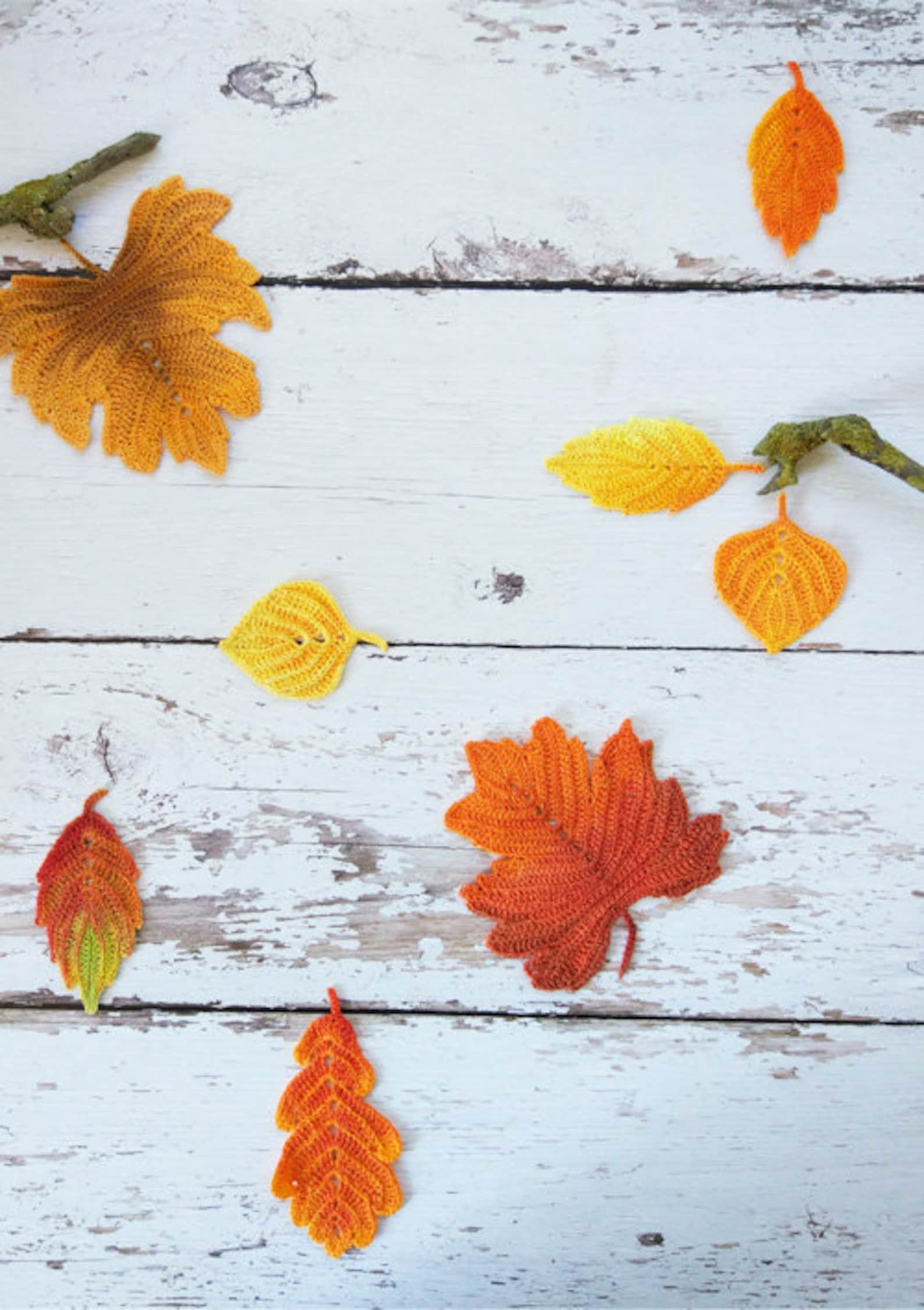 Crochet Pattern Autumn Leaves