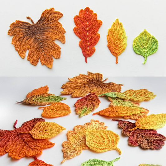 Crochet Pattern Autumn Leaves